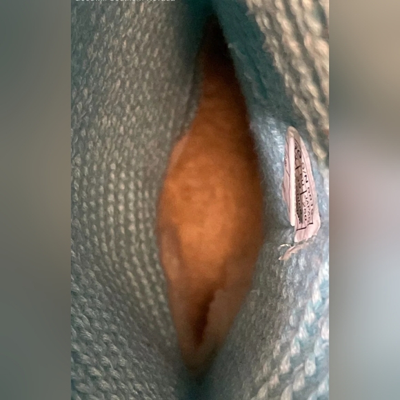 Ugg Women's Cardy Blue Knit Sweater Sock Boots - Size 8 - Picture 5 of 6